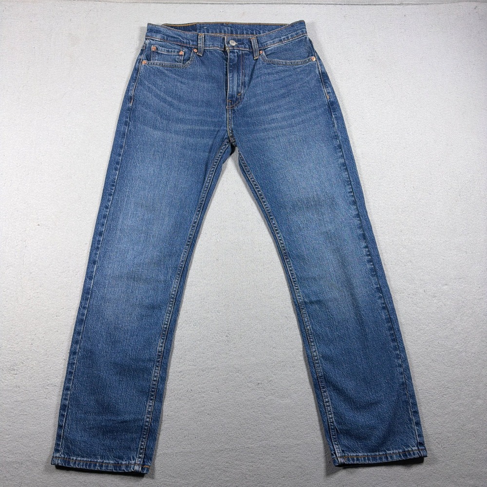 Levi 505 Jeans Men 30x29 Regular Straight Leg Blue Denim Pants Workwear‎ 80